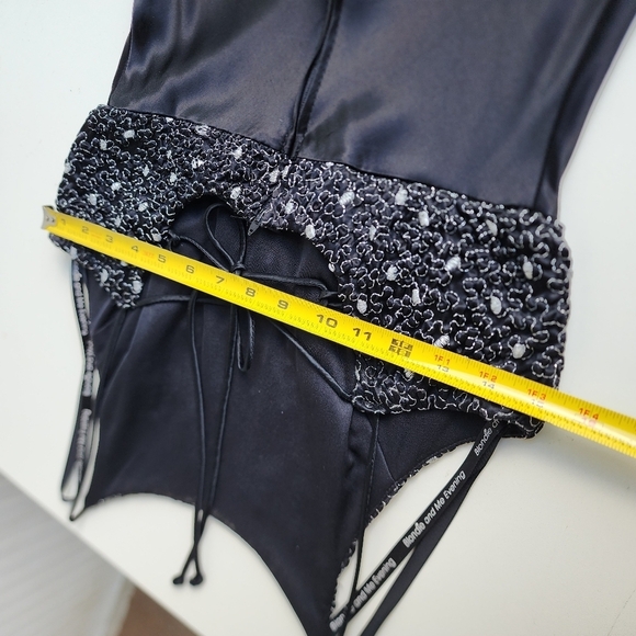 Blondie and Me Evening by Linda Bernell Black Halter Cocktail Prom Dress 11/12 - Picture 9 of 13